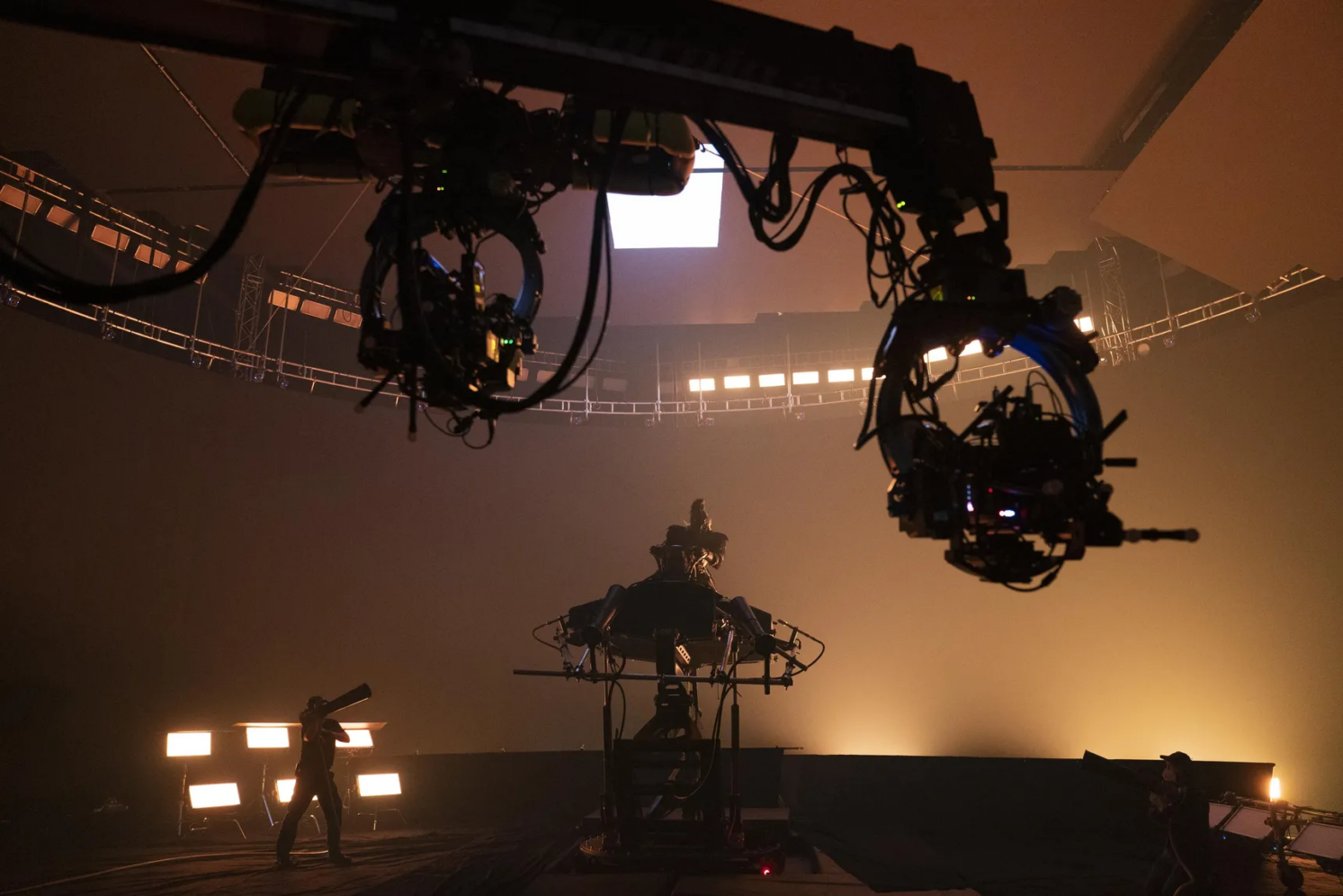 An image of the house of the dragon virtual production stage set up.